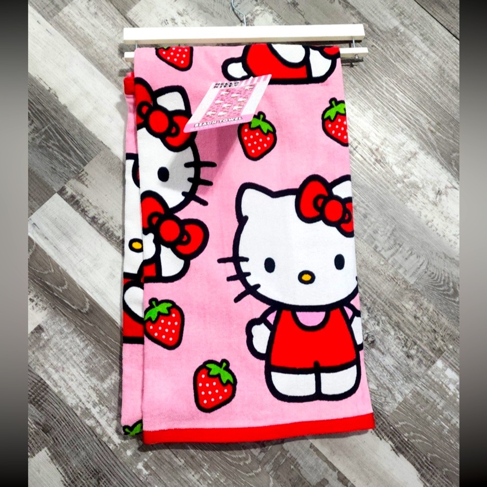 Hello Kitty Strawberry Beach Towel NEW